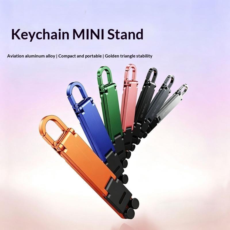 Dual Phone Holder - Vouwbare mini-sleutelhanger telefoonstandaard, multi-hoek verstelbaar, handsfree