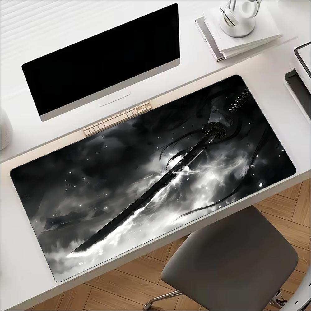 Desk Setup For Work - Bureaumat met Japanse Samurai Katana Zwaard