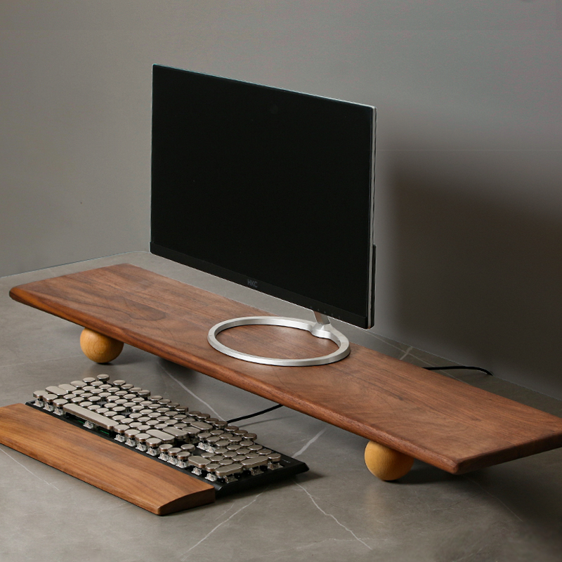 Desk Setup Monitor And Laptop - Massief Houten Monitor Riser Laptop Hoogte