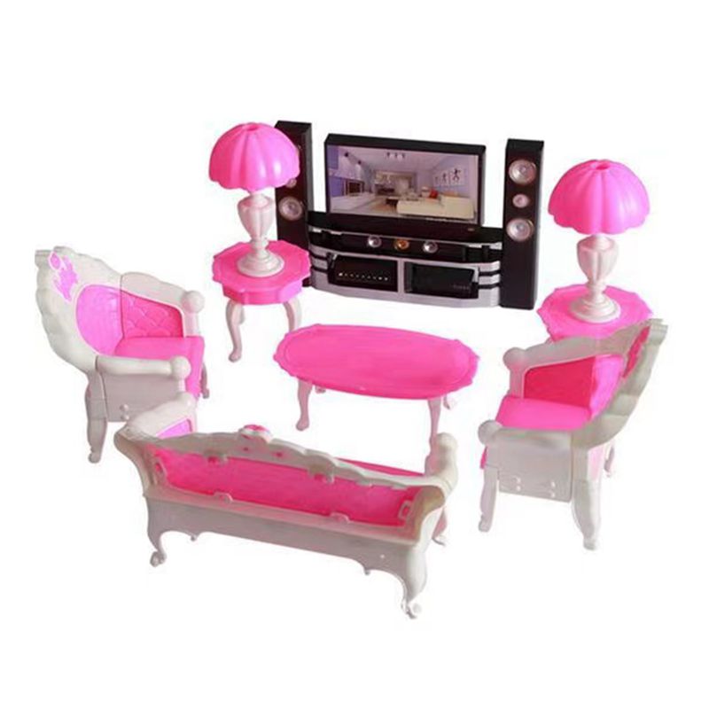 Desk Setup Kids - Simulatiebank voor poppen kinderspeelgoed 12 inch