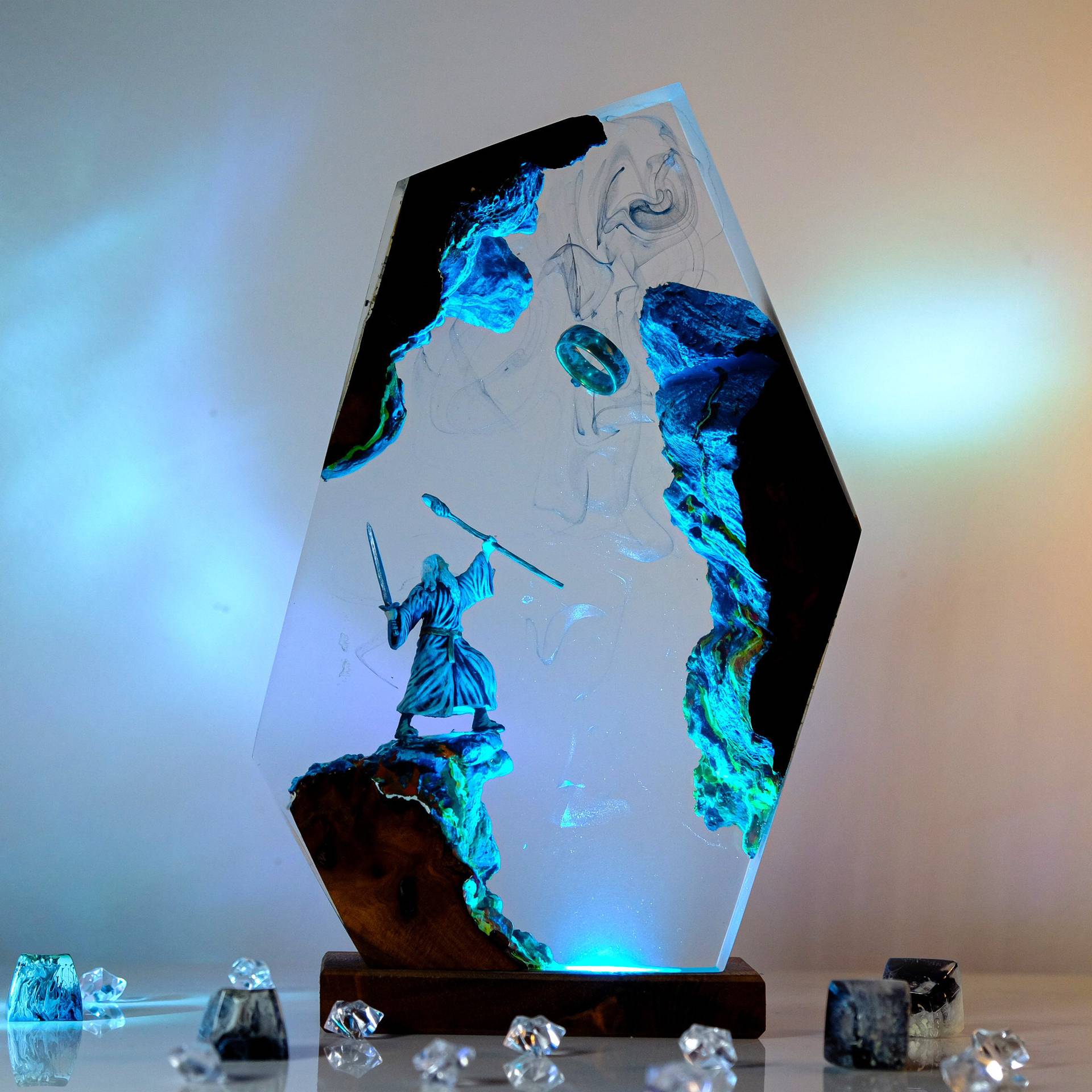 Desk Setup Desk - Filmscène Figuur Tafel Resin Lamp Magische