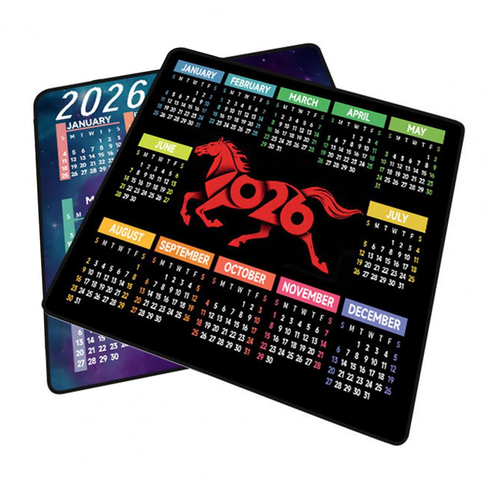 Rubber Mat Desk - 2026 Kalender Muismat Waterdicht Thuiskantoor Gaming
