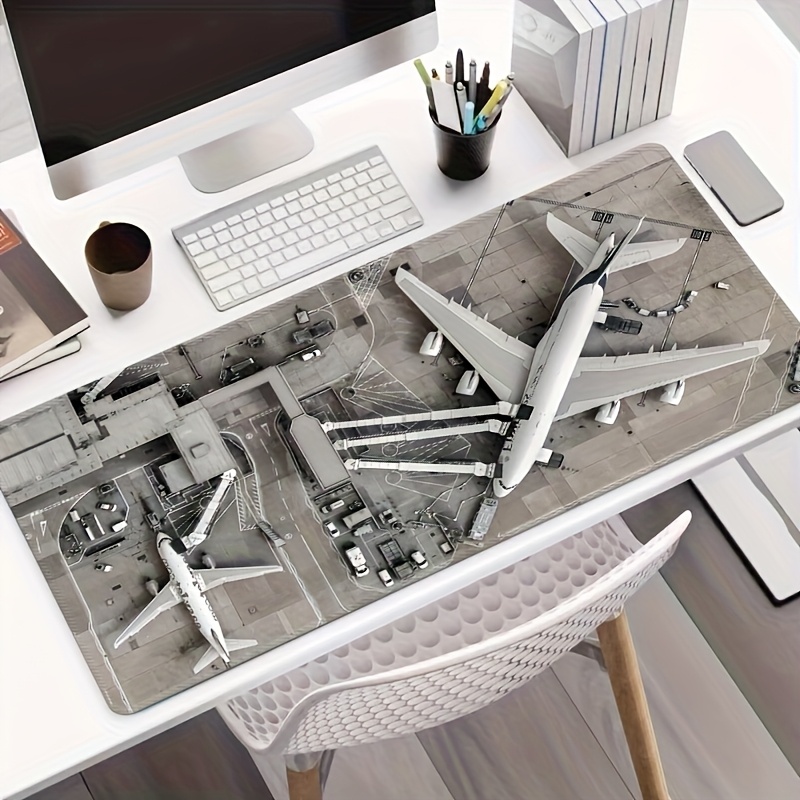 Desk Setup Simulator - Aviatie Luchthaven Uitgebreide Gaming Bureaumat Antislip