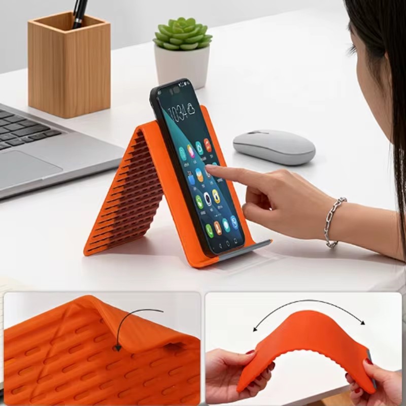 Desk Setup Table - Flexibele opvouwbare siliconen telefoonhouder, draagbare verstelbare
