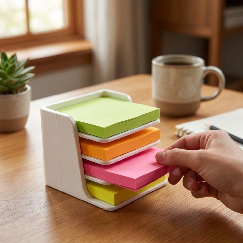 Sticky Memo Holder - Multifunctionele stapelbare notitiehouder van plastic met