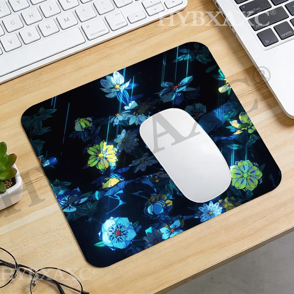 Desk Setup For Work - HYBXAXC Donkere bloemenmanga-achtergrond muismat bureaumat voor