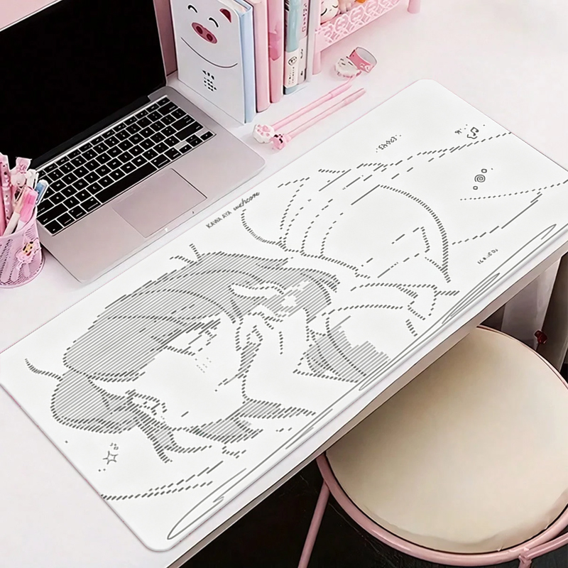 Desk Setup Cute - 1 Stuks Lederen Muismat Anime Angel