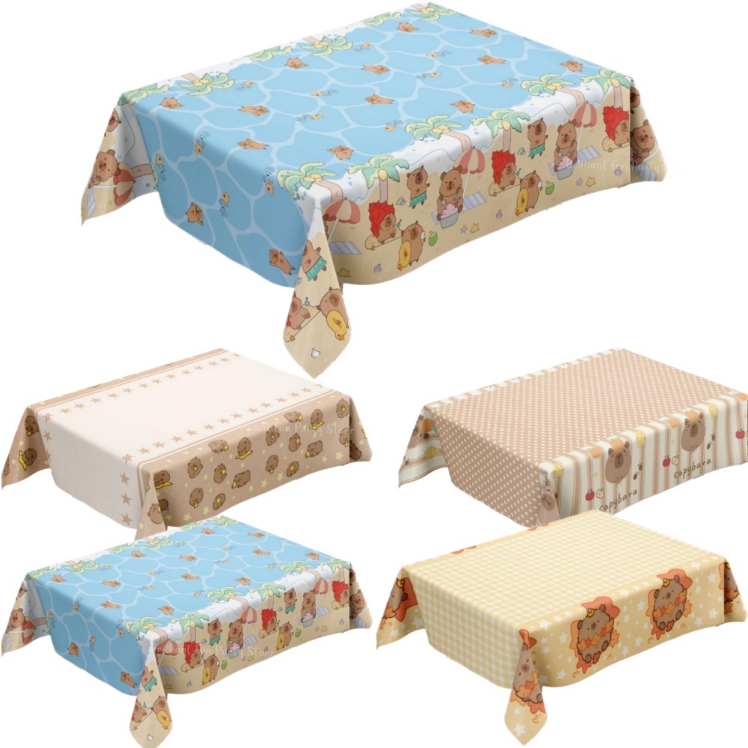 Desk Setup Girl - Leuke Capybara Tafelkleed voor Kinderen Verjaardag