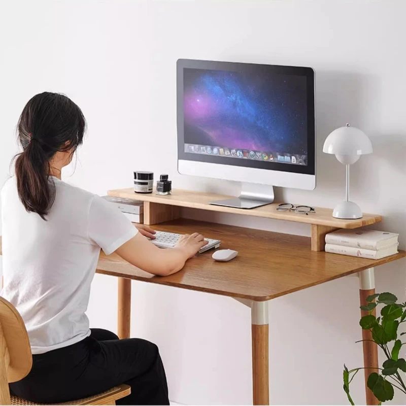 Houten monitorstandaard voor e - Desk Setup Monitor And Laptop recensie en prijs