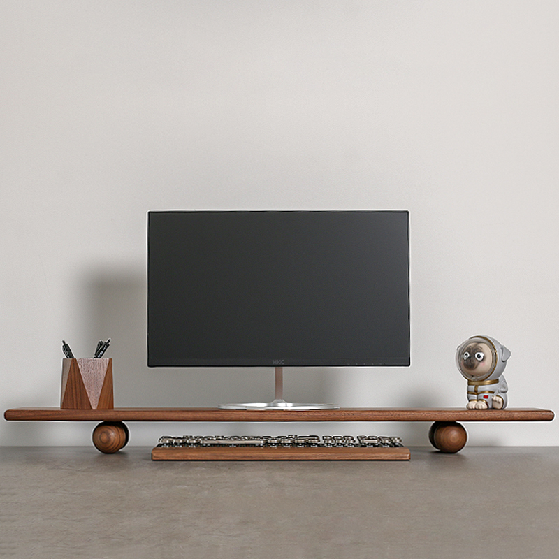 Massief Houten Monitor Riser L - Desk Setup Monitor And Laptop recensie en prijs