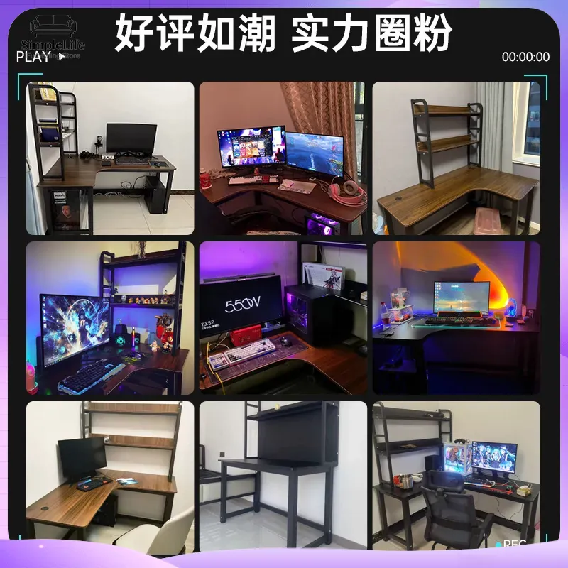 Hoekbureau voor gaming, comput - Desk Setup Monitor And Laptop recensie en prijs