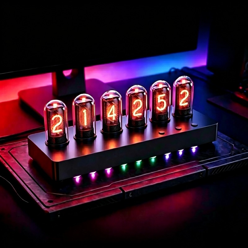 IPS-gesimuleerde Nixie-buis kl - Desk Setup Youtube recensie en prijs