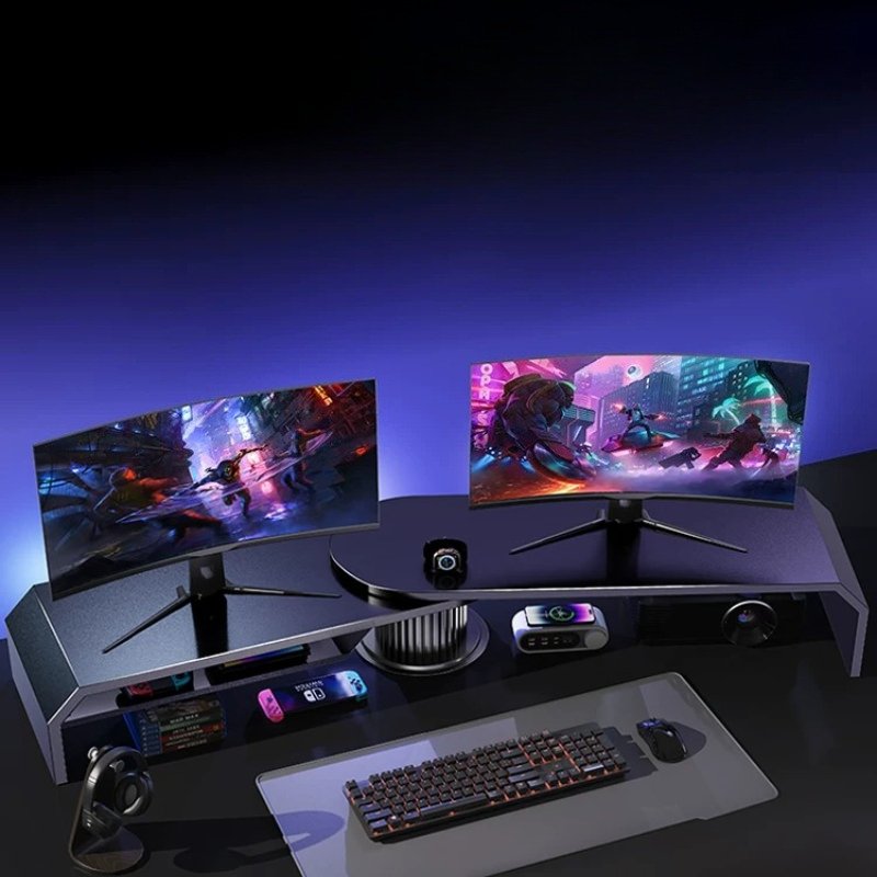 Gaming Dubbele Monitorstandaar - Desk Setup Monitor And Laptop recensie en prijs