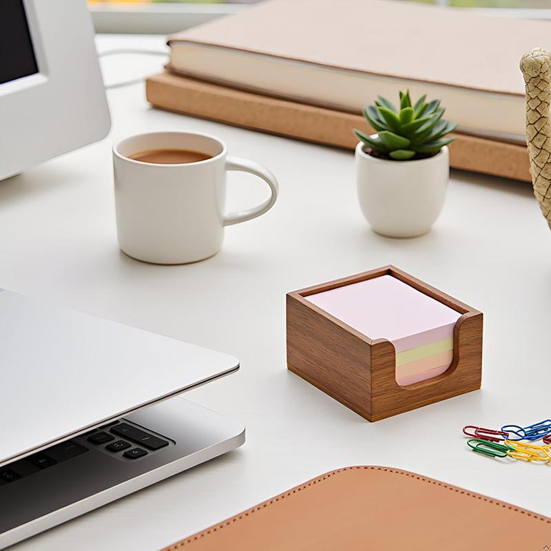 Houten bureau-organizer met 3  - Sticky Memo Holder recensie en prijs