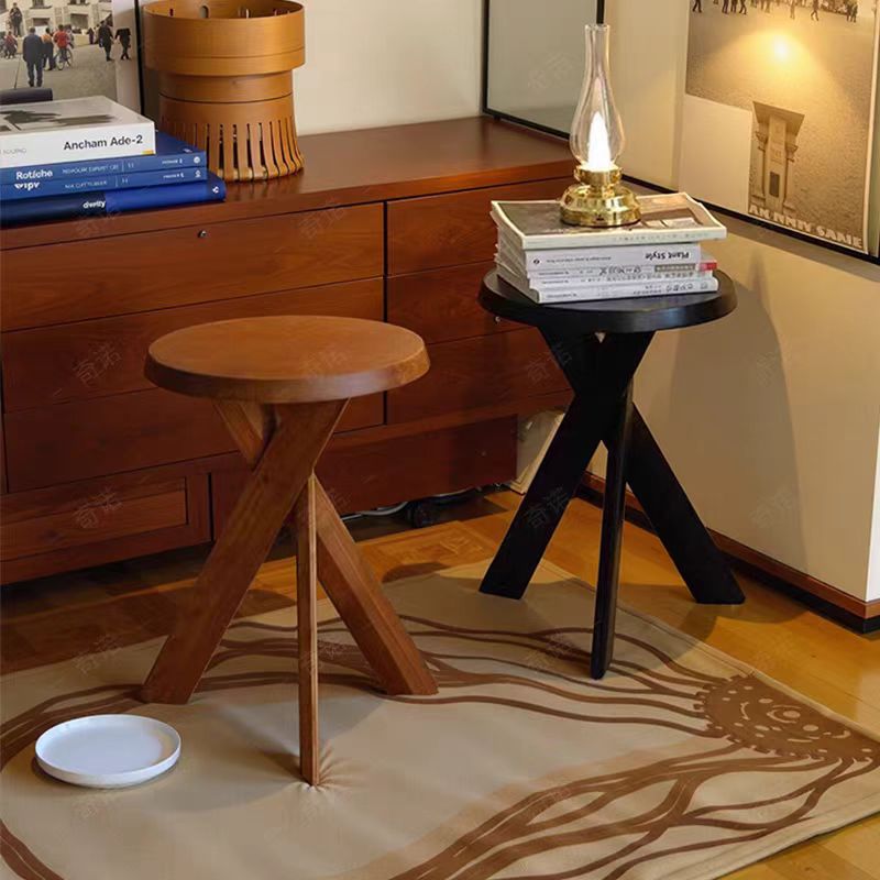 Vintage houten ronde bijzettaf - Desk Setup Vintage recensie en prijs