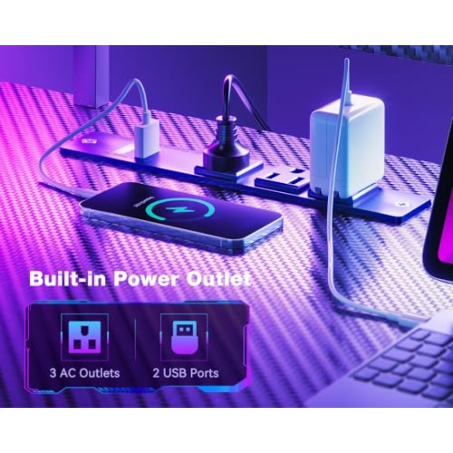 66 cm breed, groot L-vormig ga - Desk Setup Black recensie en prijs