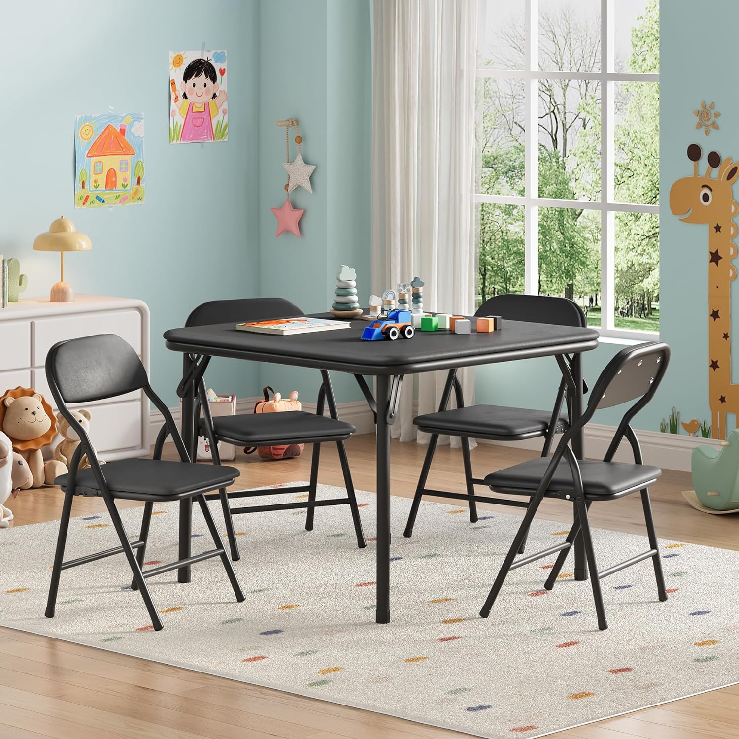 5-delige opklapbare kindertafe - Desk Setup Black recensie en prijs