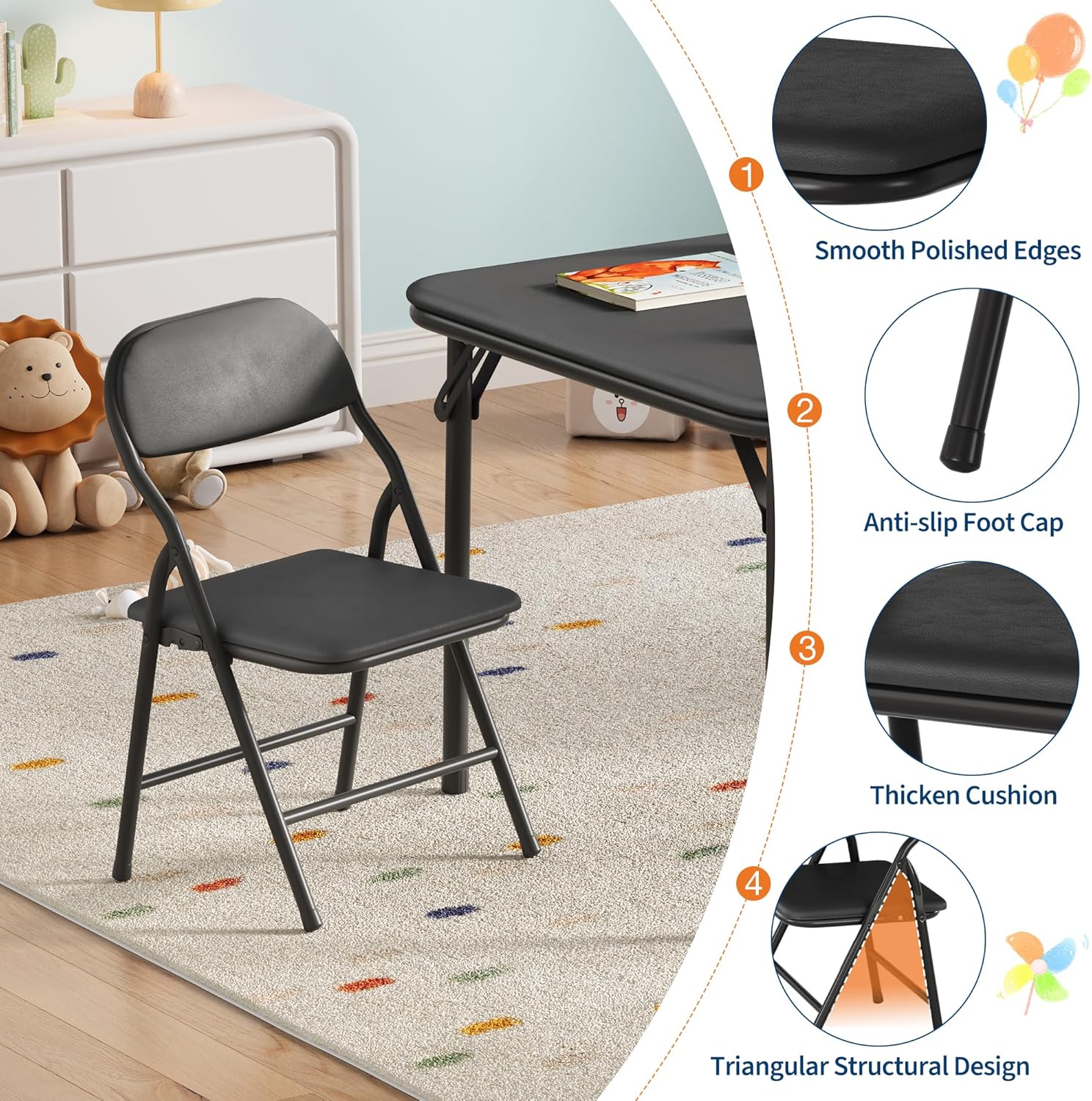 5-delige opklapbare kindertafe - Desk Setup Black recensie en prijs