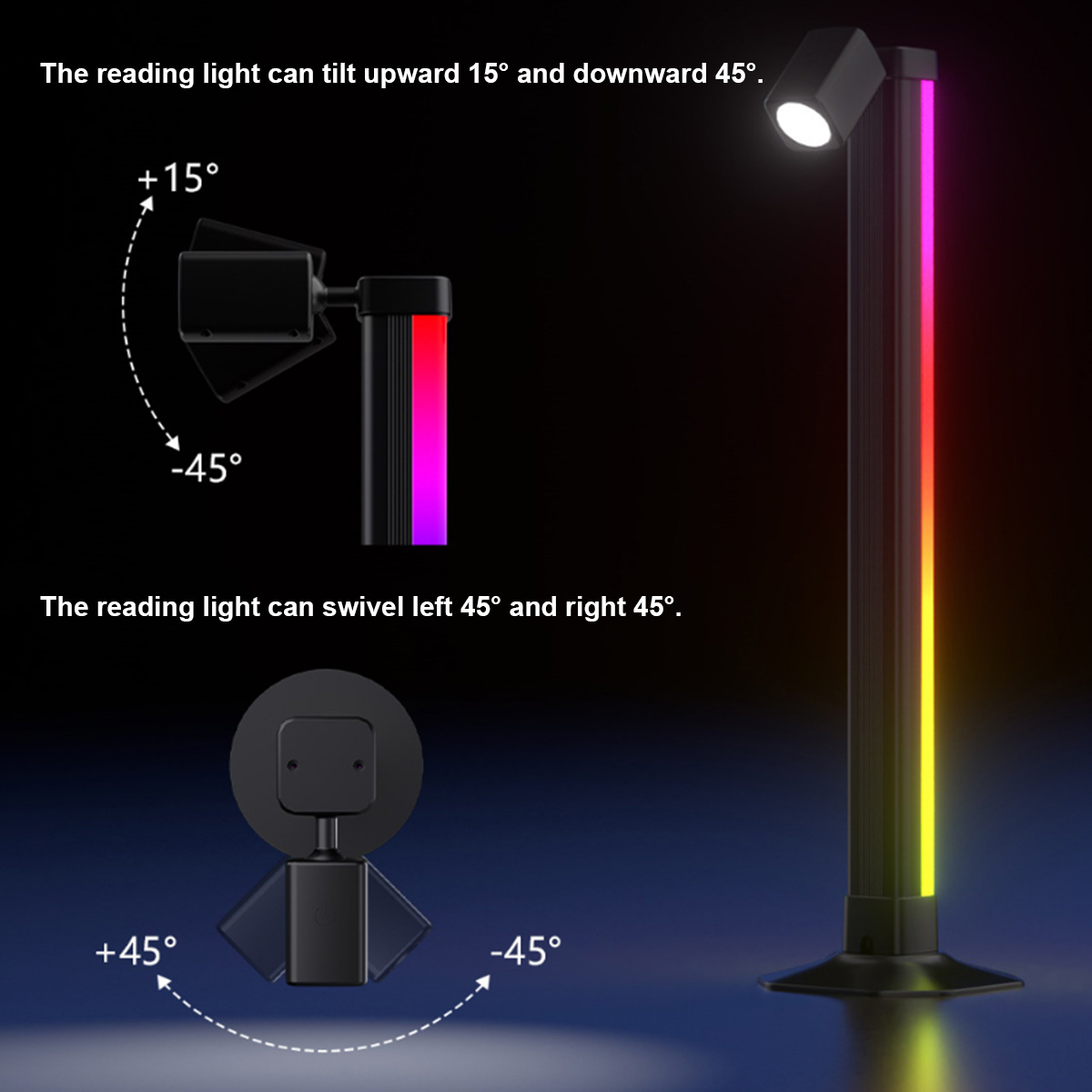 Slimme LED RGB lichtbalk met m - Desk Setup Black recensie en prijs