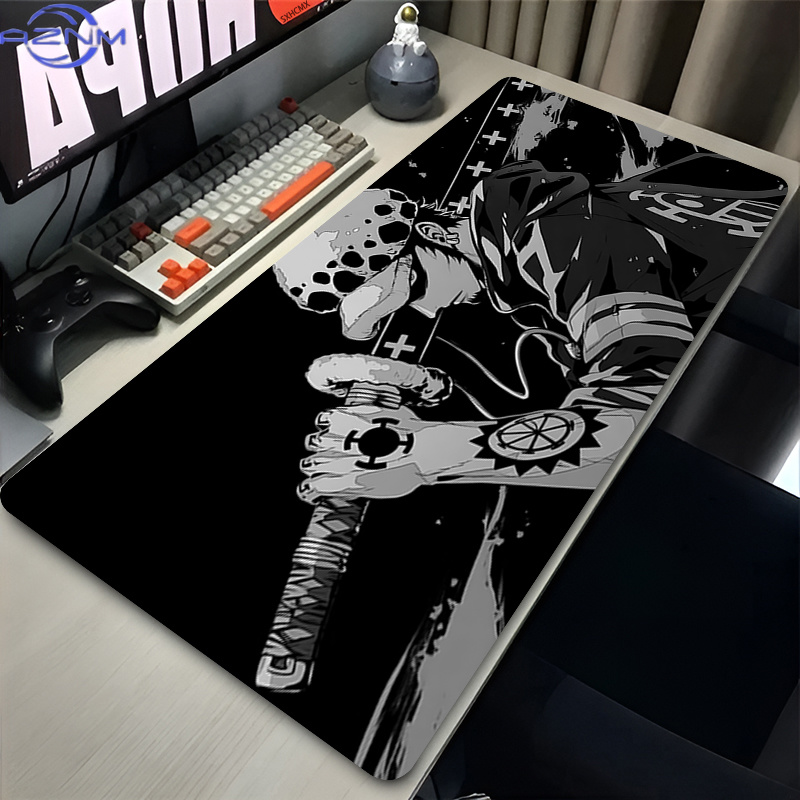 Muismat Trafalgar Law Zwart Ga - Desk Setup Black recensie en prijs